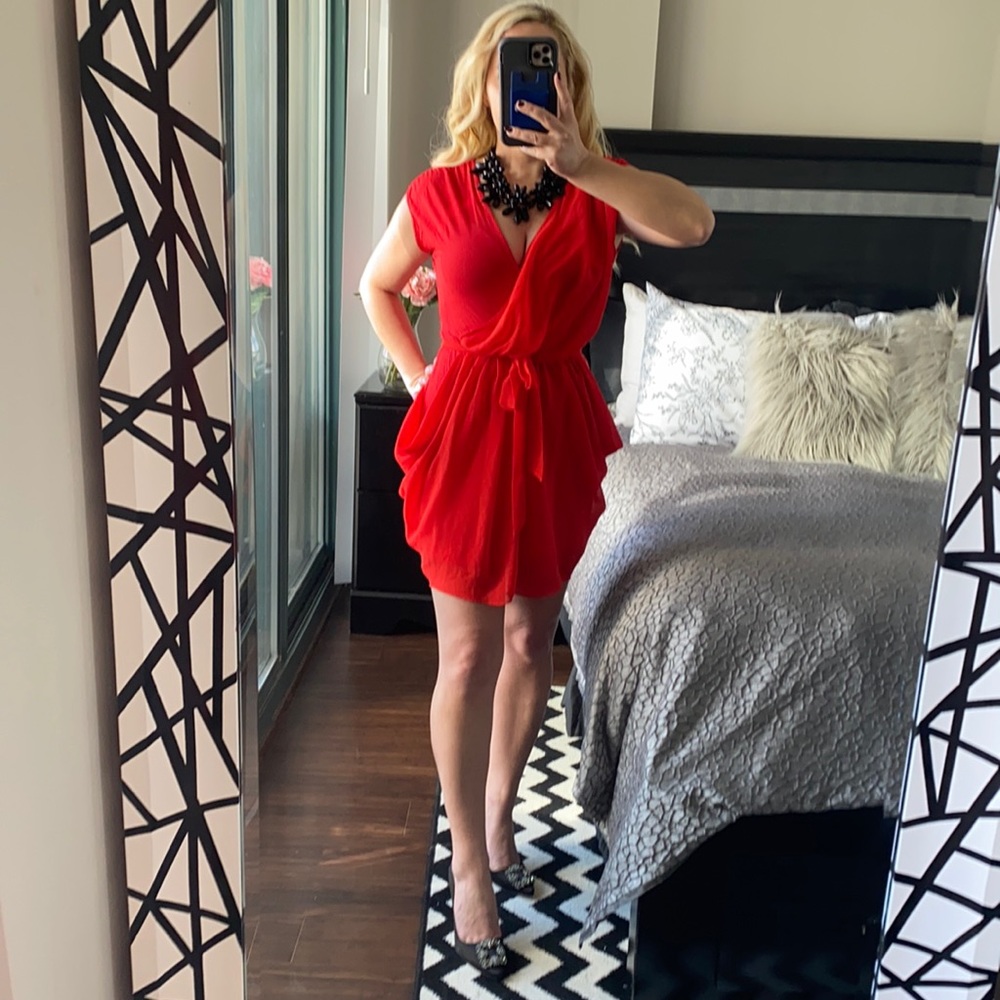 Bebe red mini dress